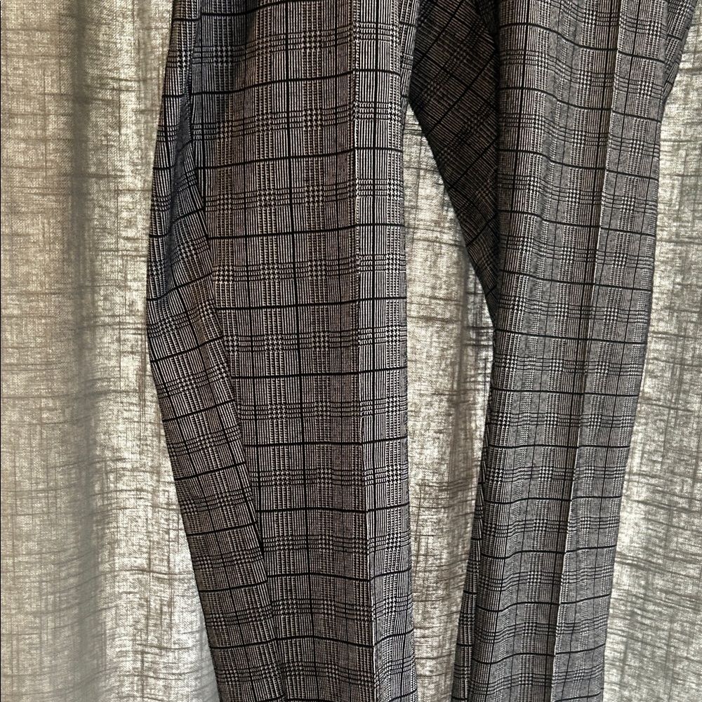 Gray Checkered Women's Trousers - Picture 3 of 5